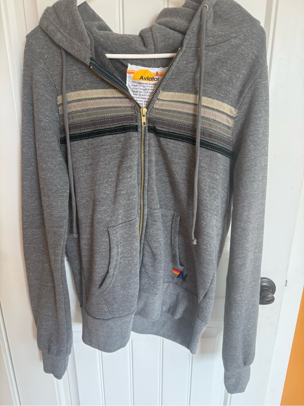 Aviator Nation Full Zip-Up Hoodie- Small